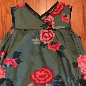 Tea Collection sleeveless floral print faux wrap dress size 8